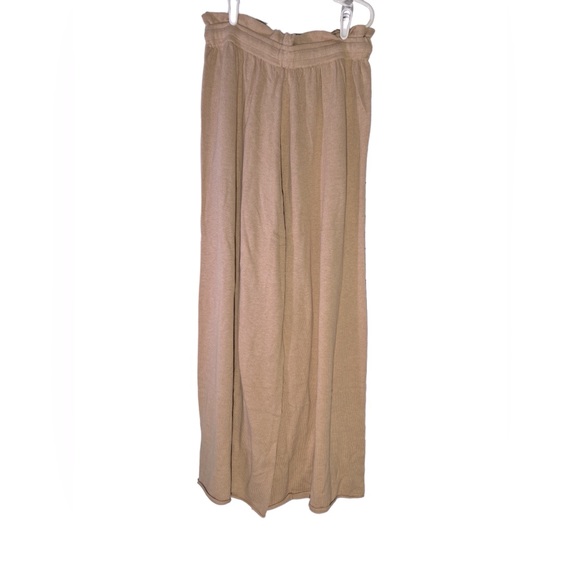 Lunya NWT Women’s Cozy Cotton Silk Relaxed Ankle Pant Lounge, Tan. Drawstring. M - Picture 4 of 13